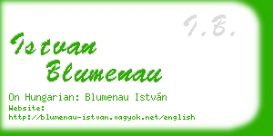 istvan blumenau business card